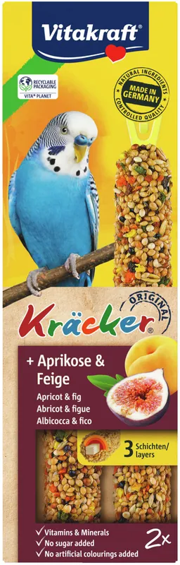 Preisreduziert Vitakraft Kräcker® Aprikose/Feige Sittiche 2 Stück
